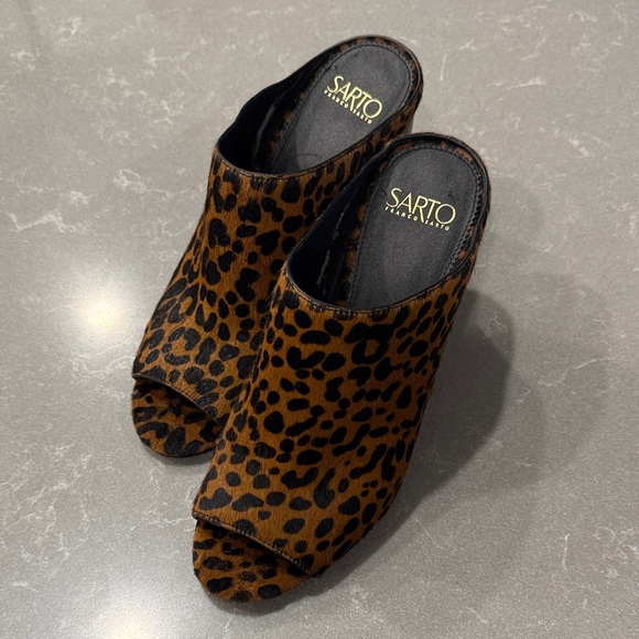 Franco Sarto Shoes - Franco Sarto Animal Print Mules Real Fur (cowhide)